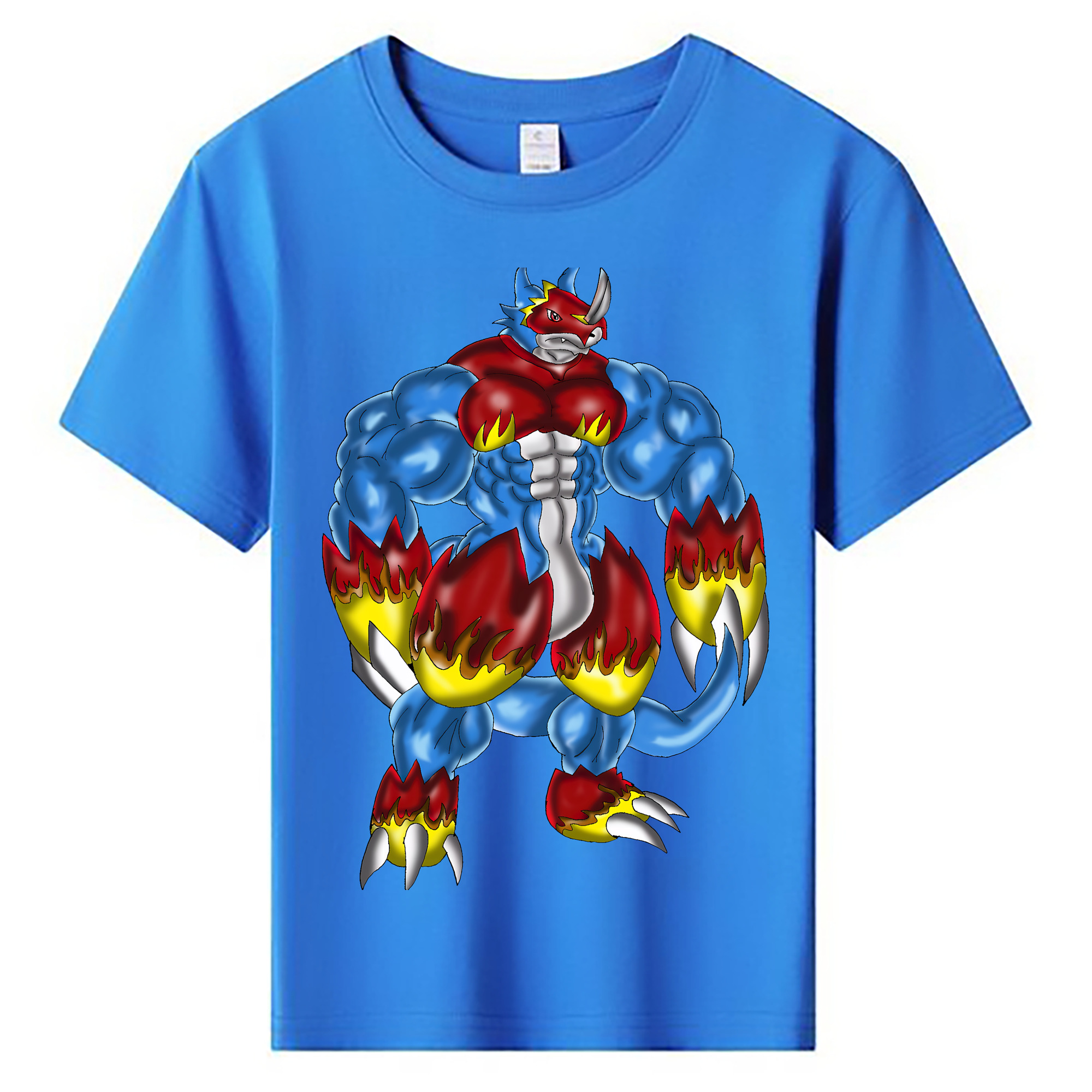 （画像用） Digimon デジタルモンスター/デジモン 綿100％キッズTシャツ（フロントプリント）